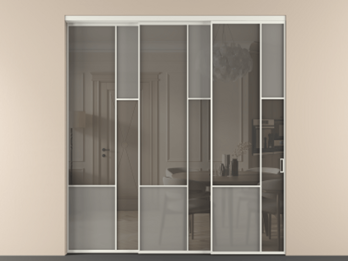 Перегородка Mosaic внутри проёма 3 створки с синхронным механизмом АЛПР 041.12 Алюминий серый Сатинированное серое стекло, триплекс, 6 мм + Прозрачное серое стекло, триплекс. Цена 2949760 AMD . Фабрика дверей Волховец 8 (800) 551 43 19 Перегородка Mosaic внутри проёма 3 створки с синхронным механизмом АЛПР 041.12 Алюминий серый Сатинированное серое стекло, триплекс, 6 мм + Прозрачное серое стекло, триплекс Цена 2949760 AMD | Volhovec