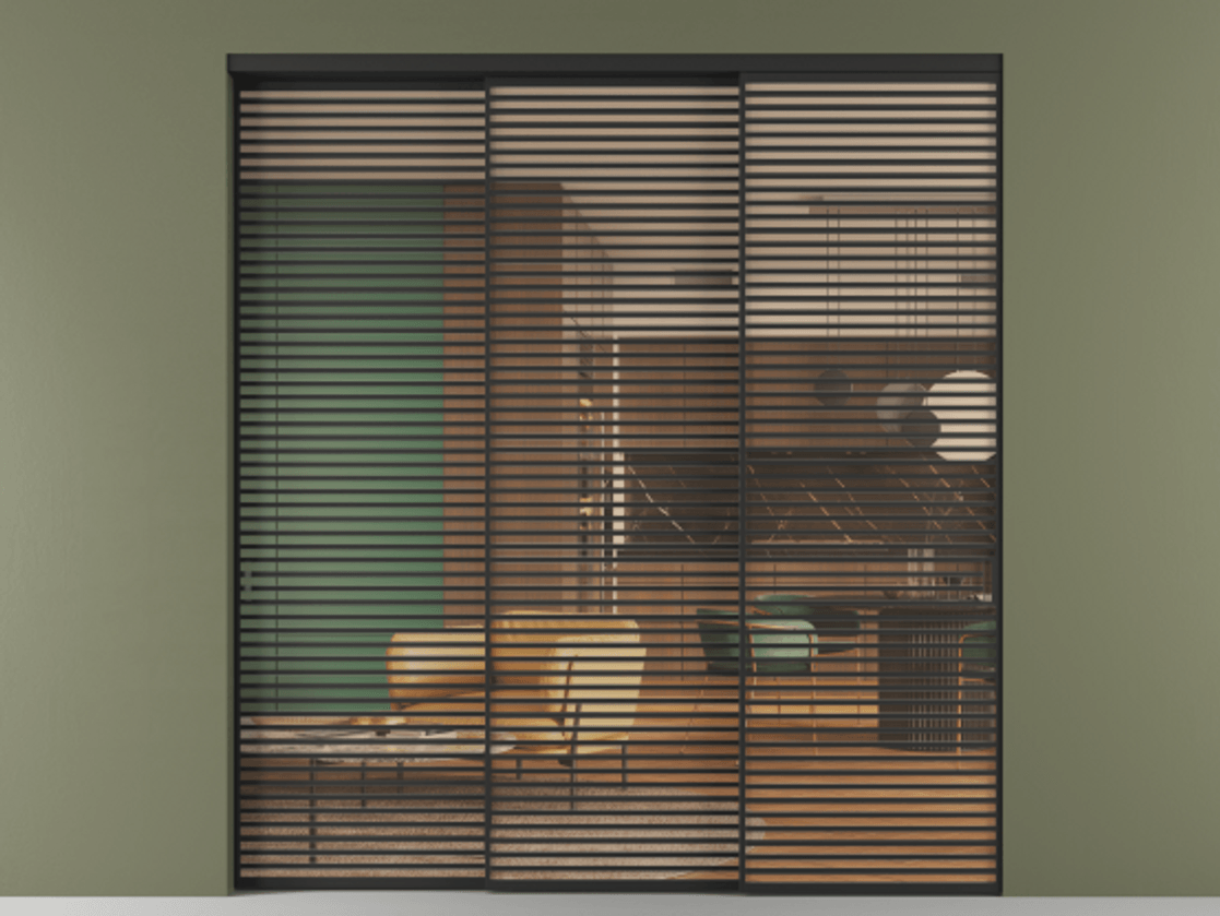 Перегородка Formato внутри проёма 3 створки с синхронным механизмом АЛПР 040.07 Алюминий Черный Прозрачное оранжевое стекло, триплекс. Скрытый короб ЧЕР Цена 552520 ₽ 1. Полотно 3 шт. (800/2100 мм)
2. Комплект установки раздвижной системы
3. Базовый комплект фурнитуры
4. Комплект фурнитуры телескопик синхро-2
5.Ручка RONDO
. Фабрика дверей Волховец 8 (800) 551 43 19 Перегородка Formato внутри проёма 3 створки с синхронным механизмом АЛПР 040.07 Алюминий Черный Прозрачное оранжевое стекло, триплекс Цена 552520 ₽ | Volhovec