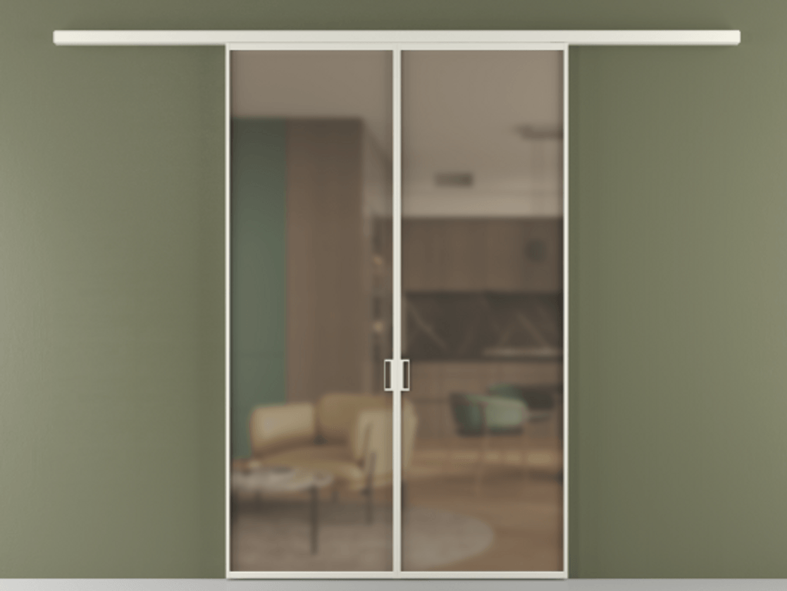 Перегородка Formato вдоль стены двустворчатая АЛПР 040.01 Алюминий Белый Сатинированное бронзовое стекло, триплекс, 6 мм. Скрытый короб БЕЛ Цена 1186940 AMD 1. Полотно 2 шт.  (800/2100 мм)
2. Комплект установки раздвижной системы
3. Базовый комплект фурнитуры
4.Ручка RONDO
. Фабрика дверей Волховец 8 (800) 551 43 19  Перегородка Formato вдоль стены двустворчатая АЛПР 040.01 Алюминий Белый Сатинированное бронзовое стекло, триплекс, 6 мм Цена 1186940 AMD | Volhovec