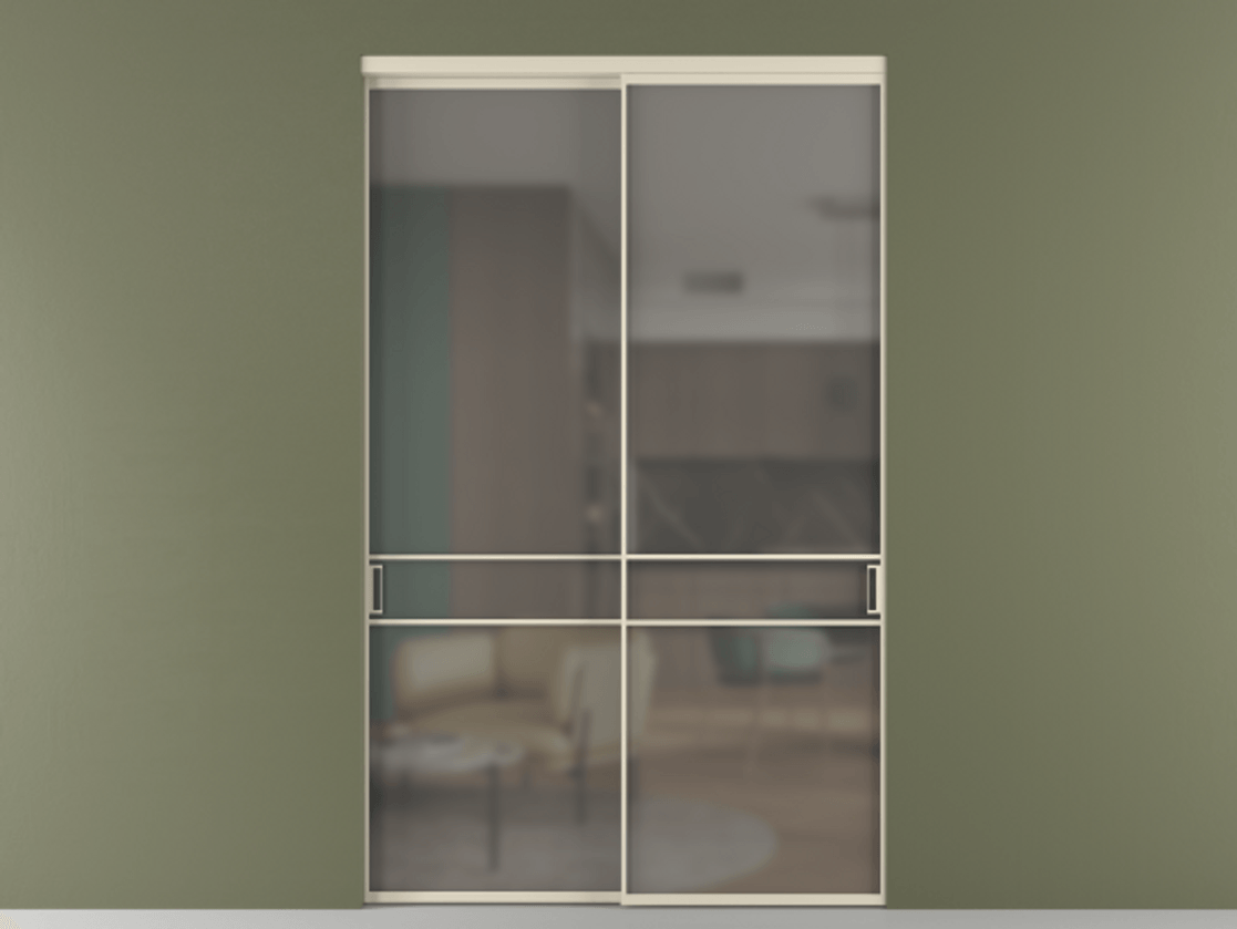 Перегородка Формато внутри проёма 2 створки АЛПР 040.02 Алюминий бежево-серый Сатинированное серое стекло, триплекс. Цена 509700 ₽ 1. Полотно 2 шт. (800/2100 мм)
2. Комплект установки раздвижной системы
3. Базовый комплект фурнитуры
4.Ручка Рондо. Фабрика дверей Волховец 8 (800) 551 43 19 Перегородка Формато внутри проёма 2 створки АЛПР 040.02 Алюминий бежево-серый Сатинированное серое стекло, триплекс Цена 509700 ₽ | Volhovec