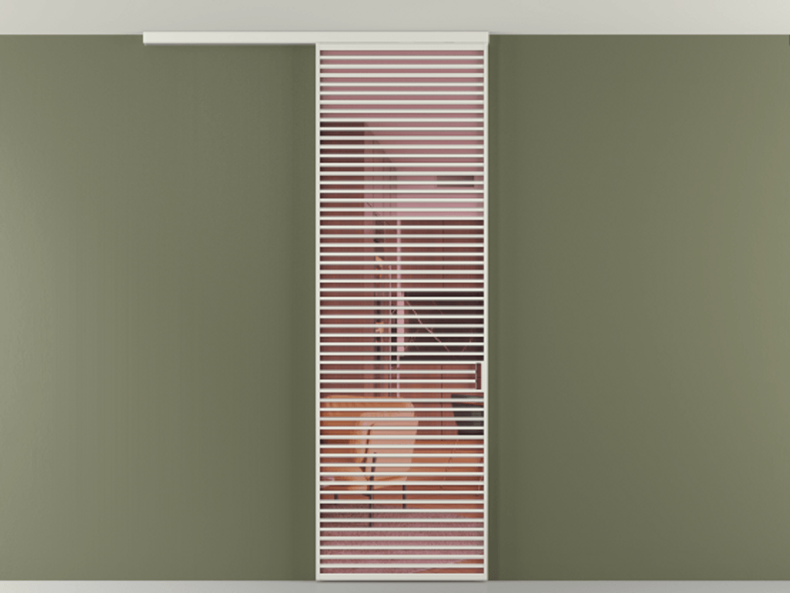 Перегородка Formato вдоль стены на потолок 1 створка АЛПР 040.07 Алюминий серый Прозрачное розовое стекло, триплекс Цена 328050.8 сом | Volhovec