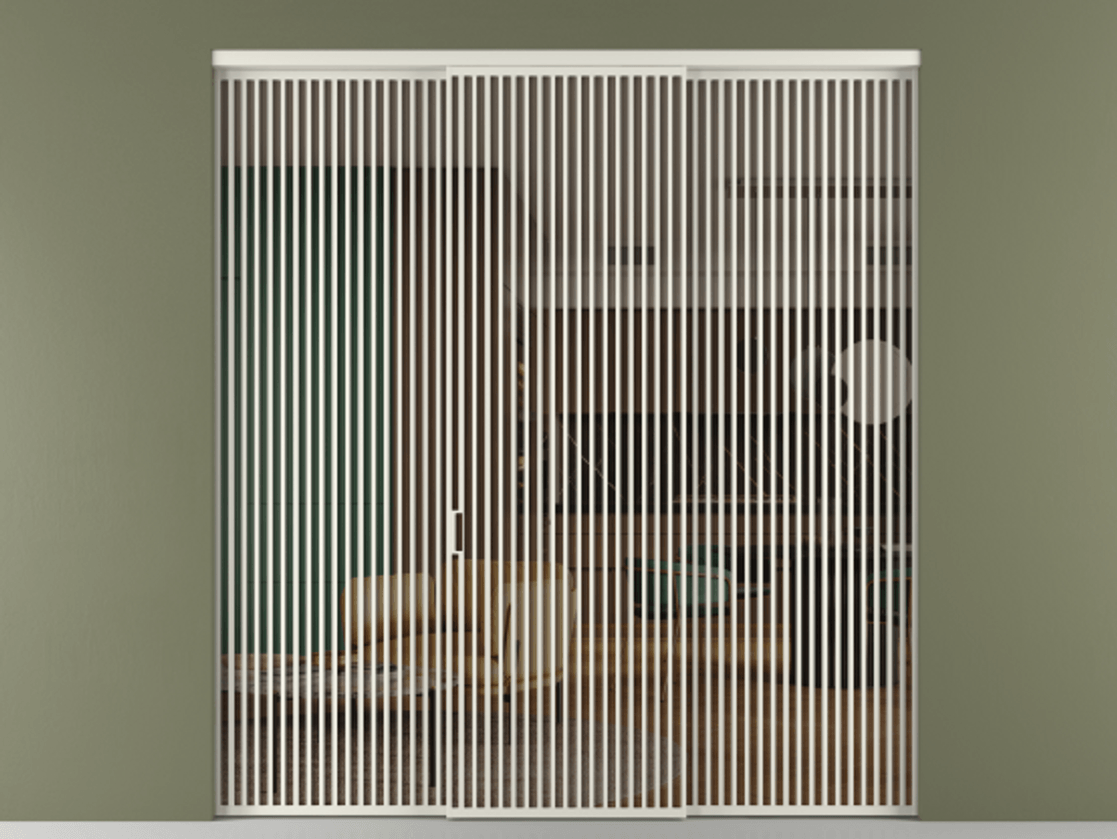 Перегородка Формато внутри проёма 3 створки АЛПР 040.06 Алюминий Белый Прозрачное бронзовое стекло, триплекс Цена 2953200 AMD | Volhovec