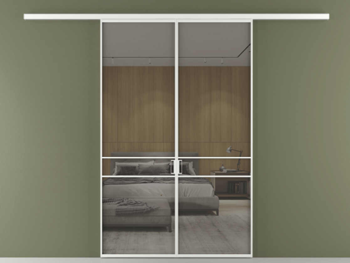 Перегородка Формато вдоль стены 2 створки АЛПР 040.02 Алюминий белоснежный Рефлективное серое стекло "Стопсол", калёное. Цена 1679260 AMD 1. Полотно 2 шт. (800/2100 мм)
2. Комплект установки раздвижной системы
3. Базовый комплект фурнитуры
4.Ручка Рондо. Фабрика дверей Волховец 8 (800) 551 43 19 Перегородка Формато вдоль стены 2 створки АЛПР 040.02 Алюминий белоснежный Рефлективное серое стекло "Стопсол", калёное Цена 1679260 AMD | Volhovec