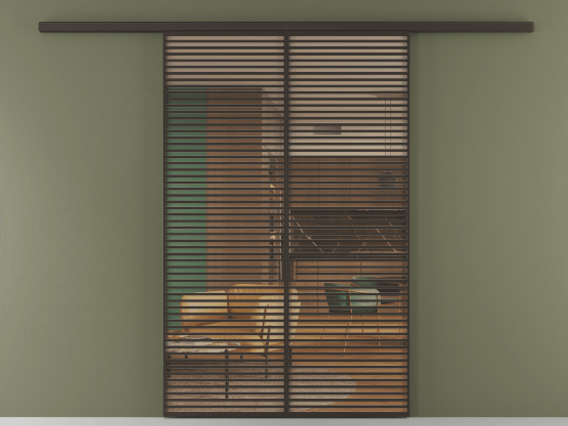 Перегородка Formato вдоль стены 2 створки АЛПР 040.07 Алюминий антрацит Прозрачное оранжевое стекло, триплекс Цена 2309500 AMD | Volhovec