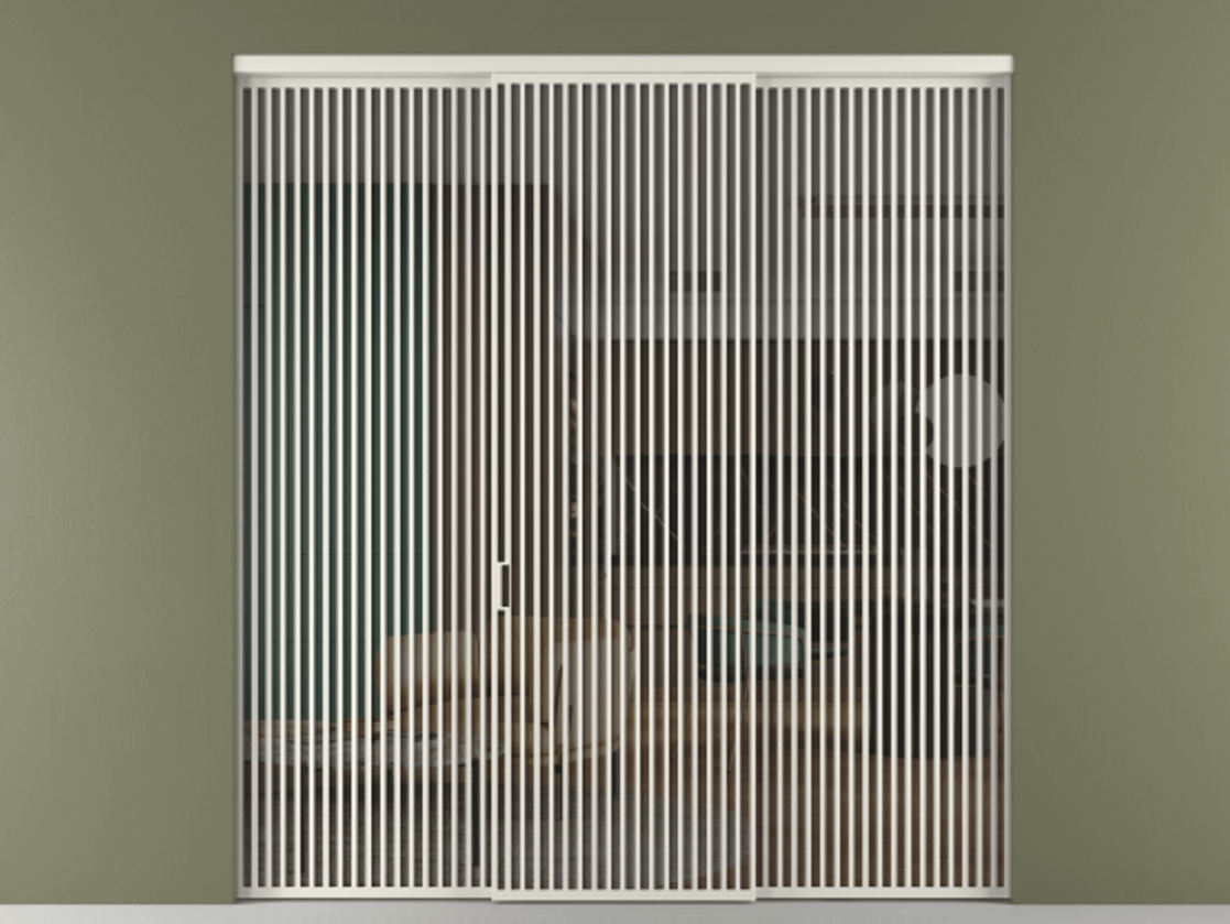 Перегородка Formato внутри проёма 3 створки АЛПР 040.06 Алюминий Белый Прозрачное серое стекло, триплекс Цена 437900 ₽ | Volhovec