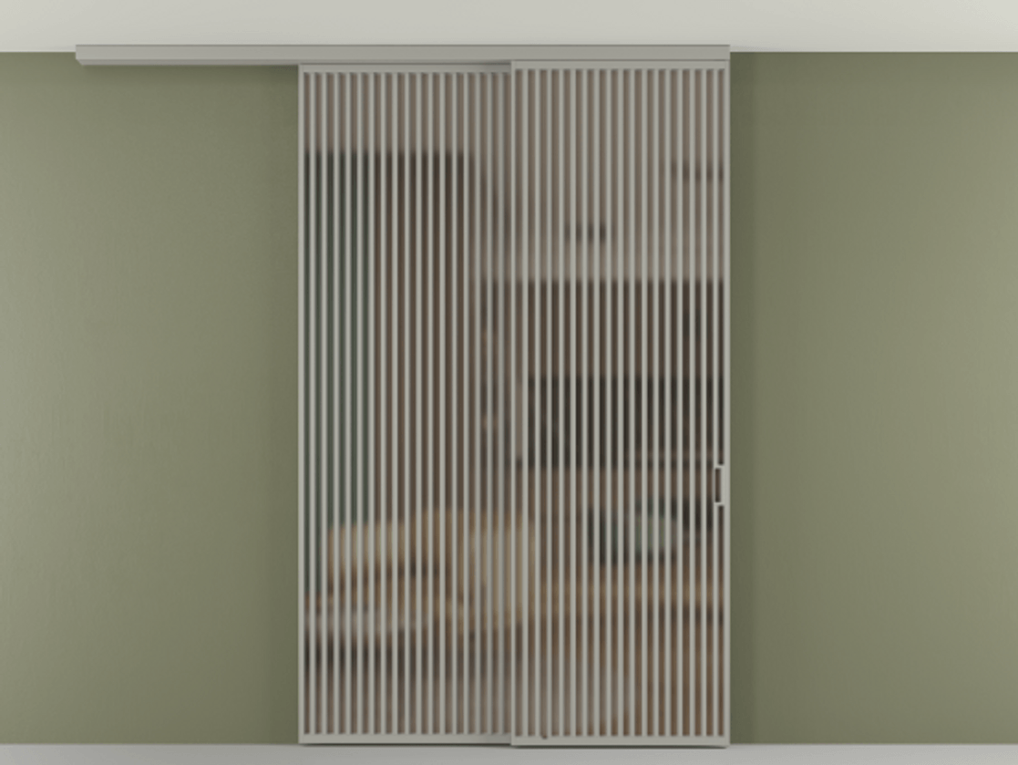 Перегородка Формато вдоль стены на потолок 2 створки с синхронным механизмом АЛПР 040.06 Алюминий нейтральный серый Сатинированное бронзовое стекло, триплекс. Цена 450456 ₽ 1. Полотно 2 шт. (800/2100 мм)
2. Комплект установки раздвижной системы
3. Базовый комплект фурнитуры
4.Ручка Рондо. Фабрика дверей Волховец 8 (800) 551 43 19 Перегородка Формато вдоль стены на потолок 2 створки с синхронным механизмом АЛПР 040.06 Алюминий нейтральный серый Сатинированное бронзовое стекло, триплекс Цена 450456 ₽ | Volhovec