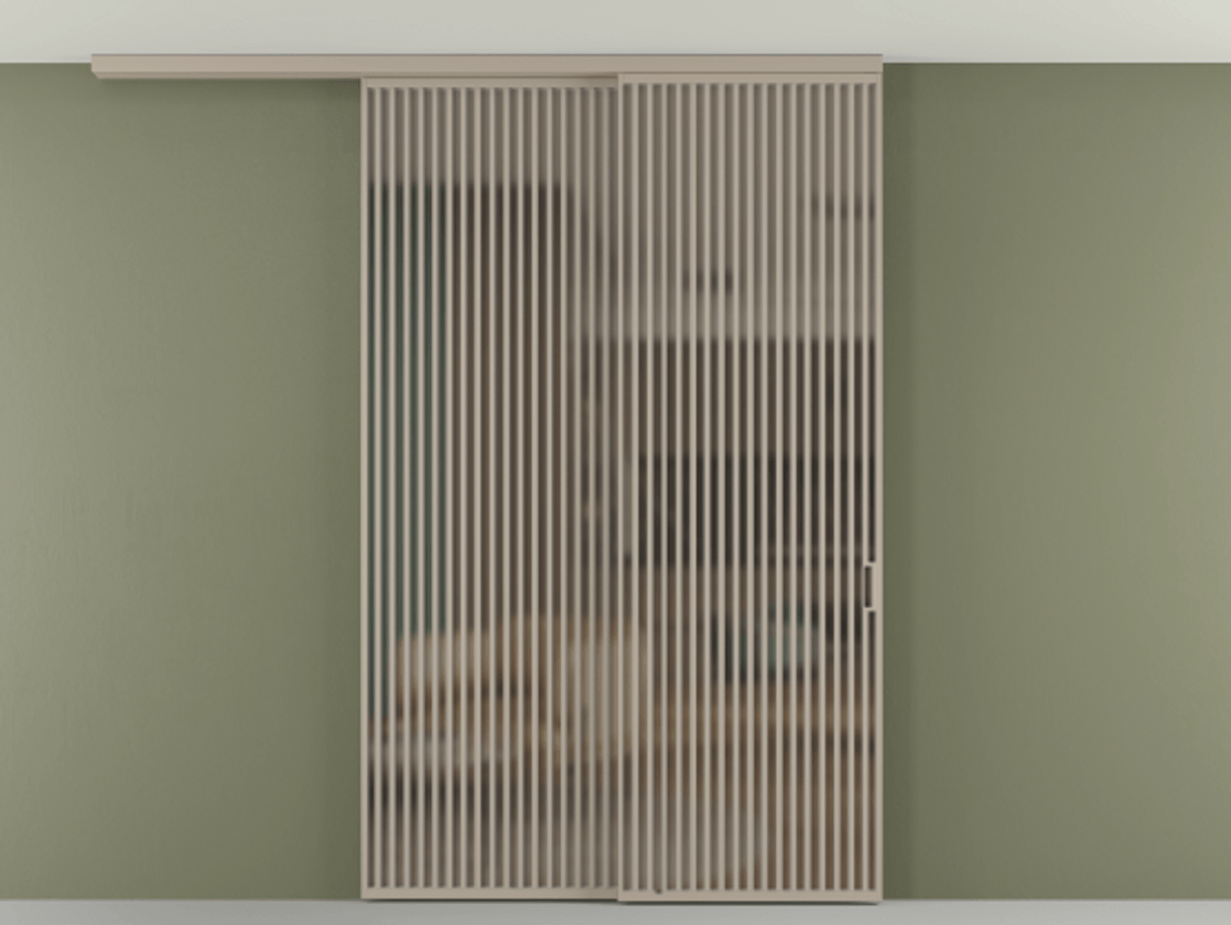 Перегородка Формато вдоль стены на потолок 2 створки с синхронным механизмом АЛПР 040.06 Алюминий бисквитный Сатинированное бронзовое стекло, триплекс. Цена 3037880 AMD 1. Полотно 2 шт. (800/2100 мм)
2. Комплект установки раздвижной системы
3. Базовый комплект фурнитуры
4.Ручка Рондо. Фабрика дверей Волховец 8 (800) 551 43 19 Перегородка Формато вдоль стены на потолок 2 створки с синхронным механизмом АЛПР 040.06 Алюминий бисквитный Сатинированное бронзовое стекло, триплекс Цена 3037880 AMD | Volhovec