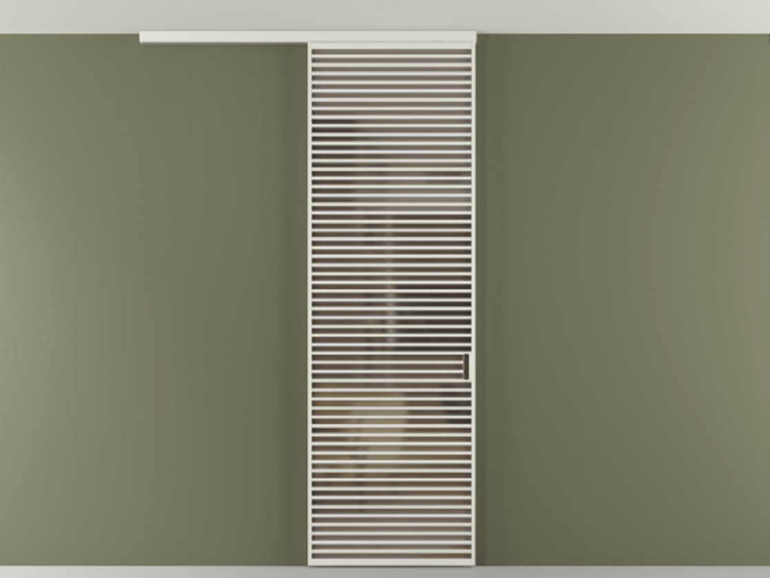 Перегородка Формато вдоль стены на потолок 1 створка АЛПР 040.07 Алюминий серый Сатинированное бронзовое стекло, триплекс Цена 1262670 AMD | Volhovec