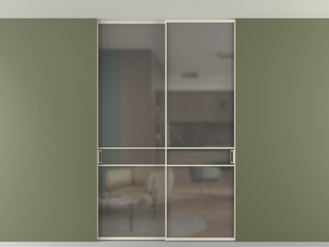 Перегородка Формато внутри проёма скрытое крепление в потолок 2 створки АЛПР 040.02 Алюминий бежево-серый Сатинированное серое стекло, триплекс. Цена 1673960 AMD 1. Полотно 2 шт. (800/2100 мм)
2. Комплект установки раздвижной системы
3. Базовый комплект фурнитуры
4. Ручка Рондо. Фабрика дверей Волховец 8 (800) 551 43 19 Перегородка Формато внутри проёма скрытое крепление в потолок 2 створки АЛПР 040.02 Алюминий бежево-серый Сатинированное серое стекло, триплекс Цена 1673960 AMD | Volhovec