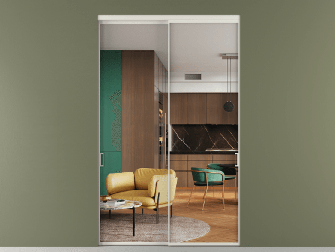 Перегородка Formato внутри проёма двустворчатая АЛПР 040.01 Алюминий Белый Прозрачное стекло "Crystal Vision", калёное. Скрытый короб БЕЛ Цена 1319130 AMD 1. Полотно 2 шт. (800/2100 мм)
2. Комплект установки раздвижной системы
3. Базовый комплект фурнитуры
4.Ручка RONDO. Фабрика дверей Волховец 8 (800) 551 43 19 Перегородка Formato внутри проёма двустворчатая АЛПР 040.01 Алюминий Белый Прозрачное стекло "Crystal Vision", калёное Цена 1319130 AMD | Volhovec