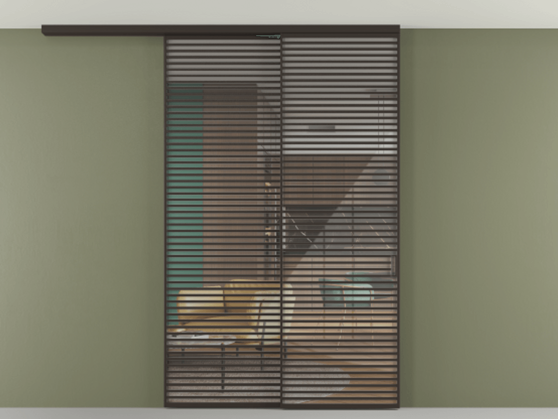 Перегородка Формато вдоль стены на потолок 2 створки с синхронным механизмом АЛПР 040.07 Алюминий антрацит Рефлективное прозрачное стекло "Стопсол", калёное. Цена 3124200 AMD 1. Полотно 2 шт. (800/2100 мм)
2. Комплект установки раздвижной системы
3. Базовый комплект фурнитуры
4.Ручка Рондо. Фабрика дверей Волховец 8 (800) 551 43 19 Перегородка Формато вдоль стены на потолок 2 створки с синхронным механизмом АЛПР 040.07 Алюминий антрацит Рефлективное прозрачное стекло "Стопсол", калёное Цена 3124200 AMD | Volhovec