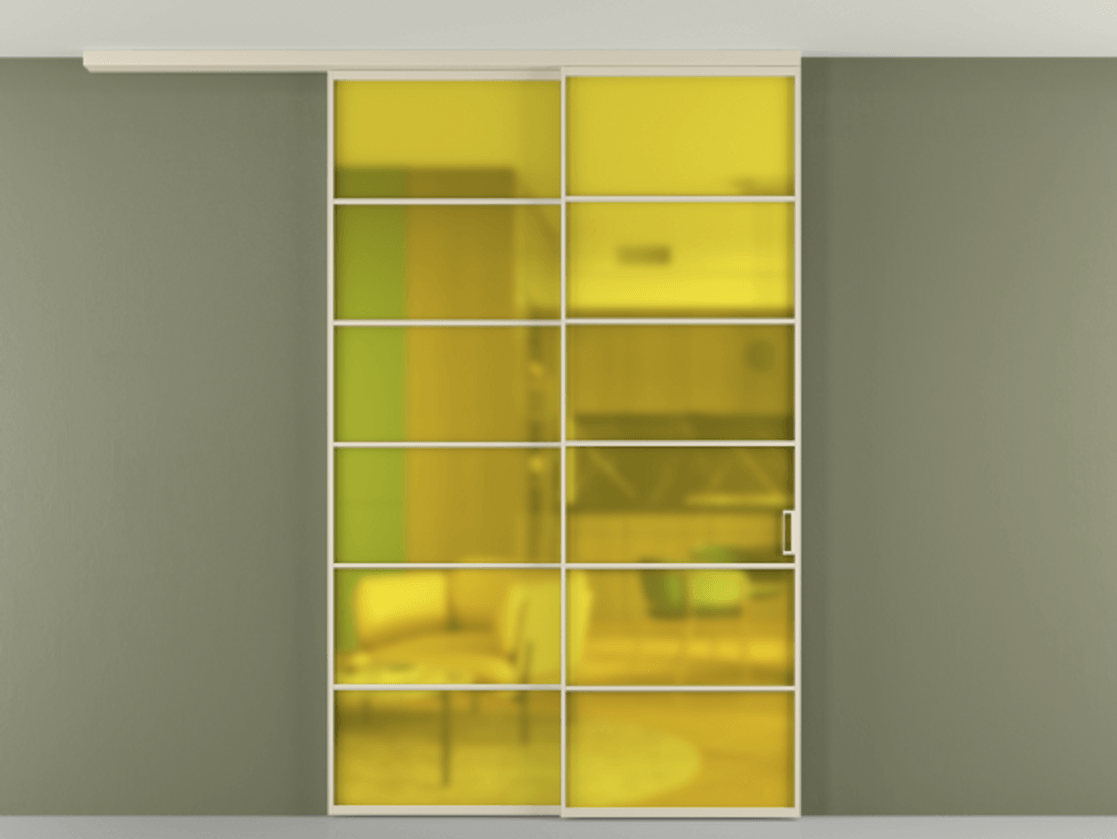 Перегородка Formato вдоль стены на потолок 2 створки с синхронным механизмом АЛПР 040.04 Алюминий бежево-серый Сатинированное жёлтое стекло, триплекс. Цена 2213300 AMD 1. Полотно 2 шт. (800/2100 мм)
2. Комплект установки раздвижной системы
3. Базовый комплект фурнитуры
4.Ручка RONDO
. Фабрика дверей Волховец 8 (800) 551 43 19 Перегородка Formato вдоль стены на потолок 2 створки с синхронным механизмом АЛПР 040.04 Алюминий бежево-серый Сатинированное жёлтое стекло, триплекс Цена 2213300 AMD | Volhovec