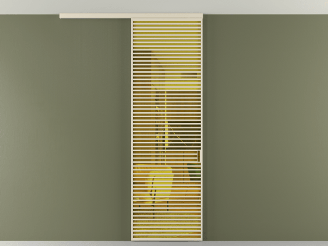 Перегородка Formato вдоль стены на потолок 1 створка АЛПР 040.07 Алюминий бежево-серый Прозрачное жёлтое стекло, триплекс Цена 1262700 AMD | Volhovec