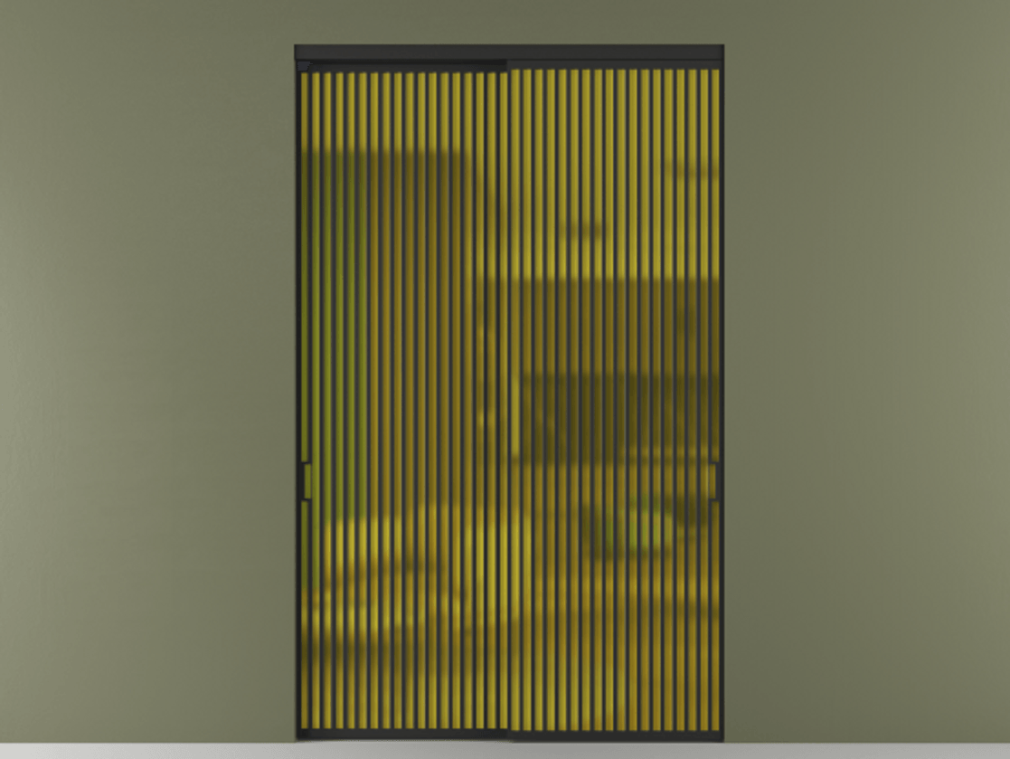 Перегородка Formato внутри проёма 2 створки АЛПР 040.06 Алюминий Черный Сатинированное жёлтое стекло, триплекс. Скрытый короб ЧЕР Цена 560880 ₽ 1. Полотно 2 шт. (800/2100 мм)
2. Комплект установки раздвижной системы
3. Базовый комплект фурнитуры
4.Ручка RONDO. Фабрика дверей Волховец 8 (800) 551 43 19 Перегородка Formato внутри проёма 2 створки АЛПР 040.06 Алюминий Черный Сатинированное жёлтое стекло, триплекс Цена 560880 ₽ | Volhovec