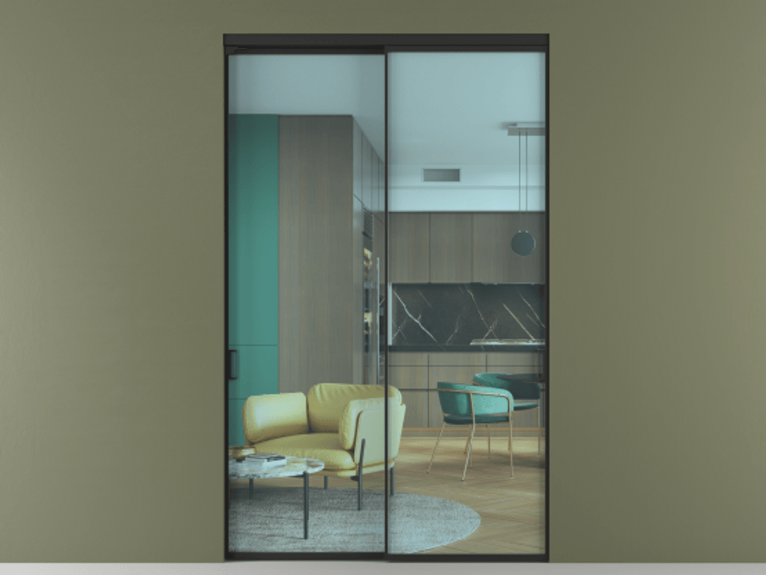 Перегородка Formato внутри проёма 2 створки АЛПР 040.01 Алюминий Черный Прозрачное голубое стекло, триплекс. Скрытый короб ЧЕР Цена 403280 ₽ 1. Полотно 2 шт. (800/2100 мм)
2. Комплект установки раздвижной системы
3. Базовый комплект фурнитуры
4.Ручка RONDO. Фабрика дверей Волховец 8 (800) 551 43 19 Перегородка Formato внутри проёма 2 створки АЛПР 040.01 Алюминий Черный Прозрачное голубое стекло, триплекс Цена 403280 ₽ | Volhovec