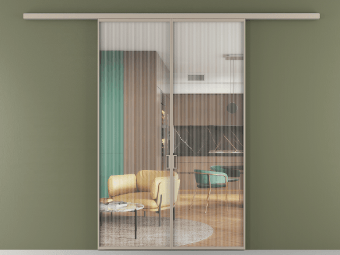 Перегородка Formato вдоль стены 2 створки АЛПР 040.01 Алюминий бисквитный Рифлёное стекло "Moru", триплекс. Цена 1606421 AMD 1. Полотно 2 шт. (800/2100 мм)
2. Комплект установки раздвижной системы
3. Базовый комплект фурнитуры
4.Ручка RONDO
. Фабрика дверей Волховец 8 (800) 551 43 19 Перегородка Formato вдоль стены 2 створки АЛПР 040.01 Алюминий бисквитный Рифлёное стекло "Moru", триплекс Цена 1606421 AMD | Volhovec