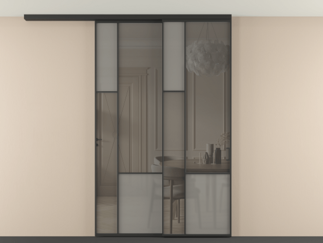 Перегородка Mosaic вдоль стены на потолок телескопик синхро 2 АЛПР 041.13 Алюминий Черный Сатинированное серое стекло, триплекс, 6 мм + Прозрачное серое стекло, триплекс, 6 мм. Скрытый короб ЧЕР Цена 2096170 AMD . Фабрика дверей Волховец 8 (800) 551 43 19  Перегородка Mosaic вдоль стены на потолок телескопик синхро 2 АЛПР 041.13 Алюминий Черный Сатинированное серое стекло, триплекс, 6 мм + Прозрачное серое стекло, триплекс, 6 мм Цена 2096170 AMD | Volhovec