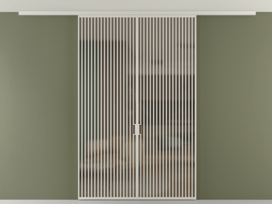 Перегородка Формато вдоль стены на потолок 2 створки АЛПР 040.06 Алюминий тёплый серый Сатинированное бронзовое стекло, триплекс Цена 2991100 AMD | Volhovec