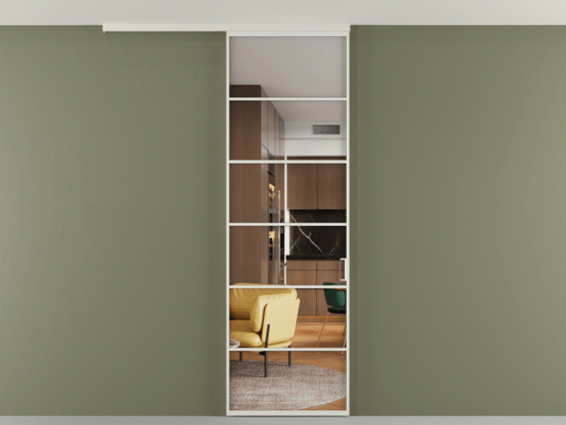 Перегородка Formato вдоль стены на потолок одностворчатая АЛПР 040.04 Алюминий Белый Прозрачное стекло "Crystal Vision", калёное, 6 мм. Скрытый короб БЕЛ Цена 122040 ₽ 1. Полотно 2 шт.  (800/2100 мм)
2. Комплект установки раздвижной системы
3. Базовый комплект фурнитуры
4.Ручка RONDO
. Фабрика дверей Волховец 8 (800) 551 43 19  Перегородка Formato вдоль стены на потолок одностворчатая АЛПР 040.04 Алюминий Белый Прозрачное стекло "Crystal Vision", калёное, 6 мм Цена 122040 ₽ | Volhovec