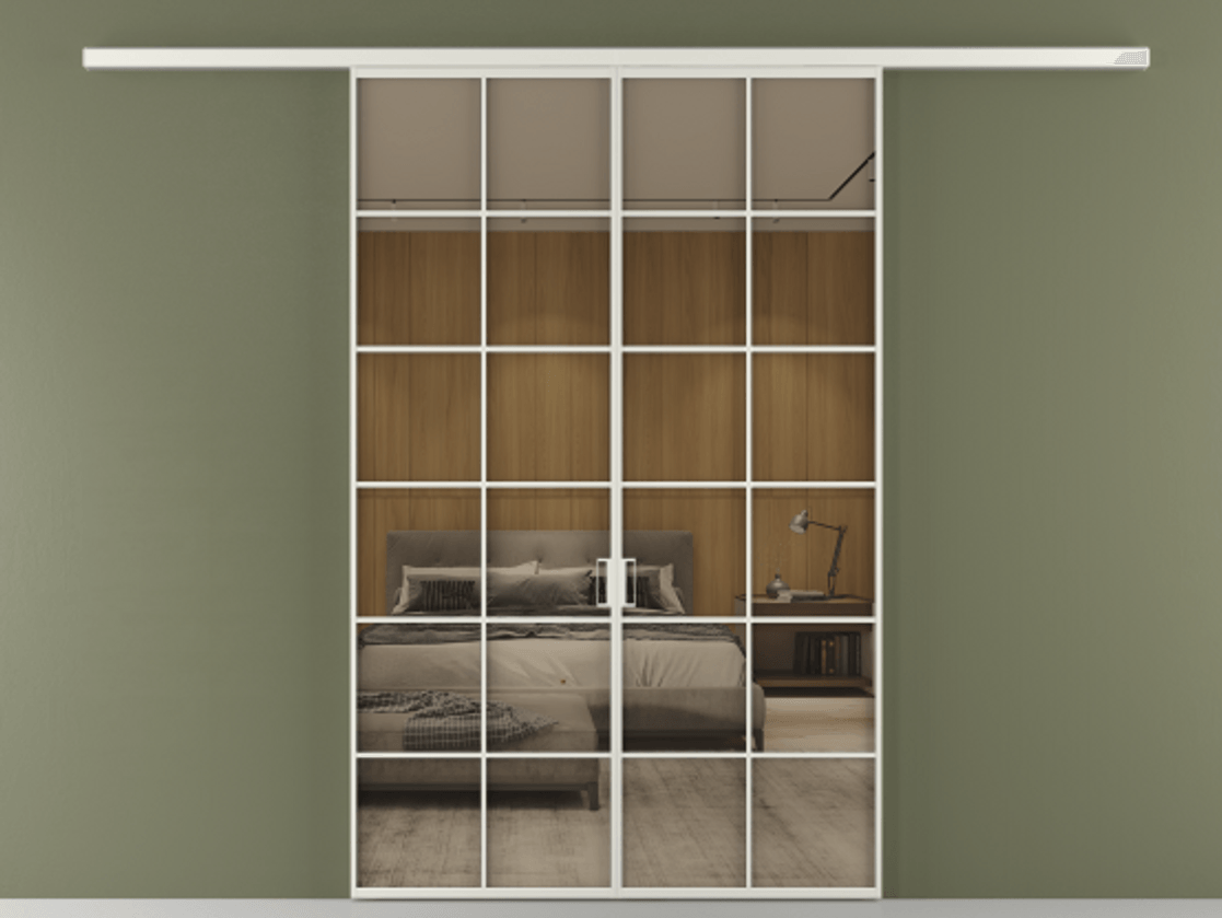 Перегородка Формато вдоль стены 2 створки АЛПР 040.05 Алюминий серый Рефлективное бронзовое стекло "Стопсол", калёное. Цена 1784460 AMD 1. Полотно 2 шт. (800/2100 мм)
2. Комплект установки раздвижной системы
3. Базовый комплект фурнитуры
4.Ручка Рондо. Фабрика дверей Волховец 8 (800) 551 43 19 Перегородка Формато вдоль стены 2 створки АЛПР 040.05 Алюминий серый Рефлективное бронзовое стекло "Стопсол", калёное Цена 1784460 AMD | Volhovec