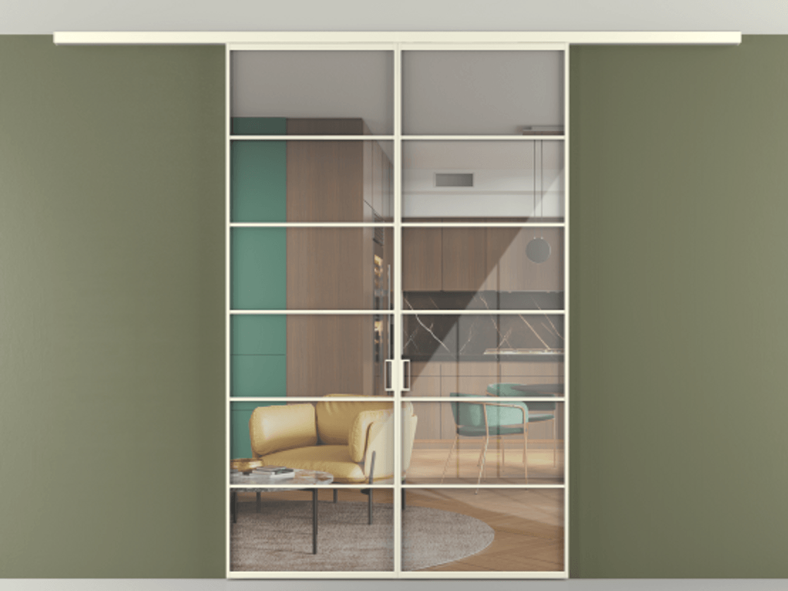 Перегородка Формато вдоль стены на потолок 2 створки АЛПР 040.04 Алюминий молочно-белый Рефлективное прозрачное стекло "Стопсол", калёное. Цена 1493150 AMD 1. Полотно 2 шт. (800/2100 мм)
2. Комплект установки раздвижной системы
3. Базовый комплект фурнитуры
4.Ручка Рондо. Фабрика дверей Волховец 8 (800) 551 43 19 Перегородка Формато вдоль стены на потолок 2 створки АЛПР 040.04 Алюминий молочно-белый Рефлективное прозрачное стекло "Стопсол", калёное Цена 1493150 AMD | Volhovec