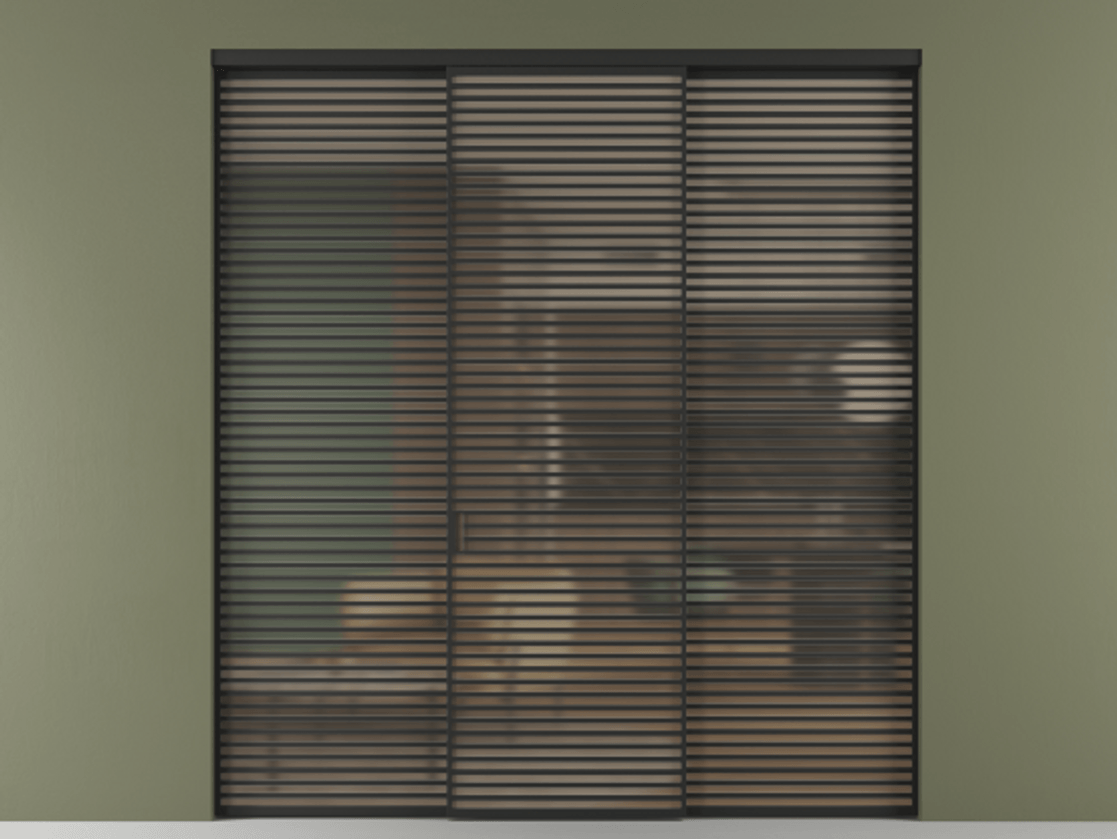 Перегородка Formato внутри проёма 3 створки АЛПР 040.07 Алюминий Черный Сатинированное бронзовое стекло, триплекс Цена 3786760 AMD | Volhovec