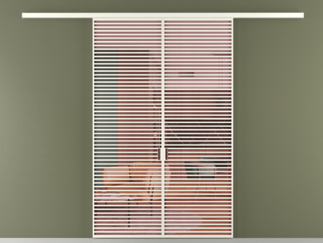 Перегородка Formato вдоль стены 2 створки АЛПР 040.07 Алюминий жемчужный Прозрачное розовое стекло, триплекс Цена 2309500 AMD | Volhovec