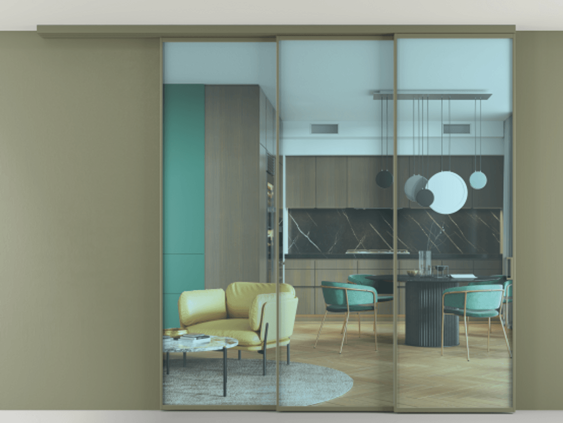 Перегородка Формато вдоль стены на потолок 3 створки с синхронным механизмом АЛПР 040.01 Алюминий оливковый тёмный Прозрачное голубое стекло, триплекс. Цена 2499400 AMD 1. Полотно 2 шт. (800/2100 мм)
2. Комплект установки раздвижной системы
3. Базовый комплект фурнитуры
4.Ручка Рондо. Фабрика дверей Волховец 8 (800) 551 43 19 Перегородка Формато вдоль стены на потолок 3 створки с синхронным механизмом АЛПР 040.01 Алюминий оливковый тёмный Прозрачное голубое стекло, триплекс Цена 2499400 AMD | Volhovec