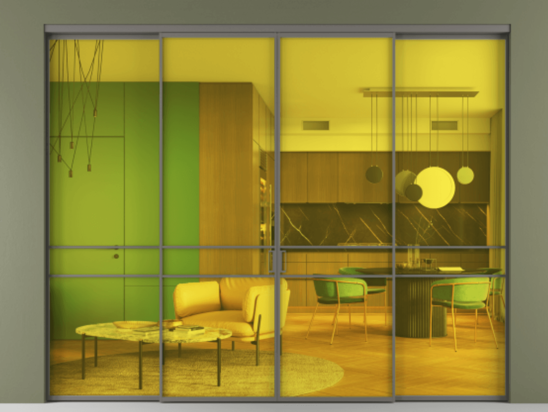 Перегородка Formato внутри проёма 4 створки АЛПР 040.02 Алюминий классический серый Прозрачное жёлтое стекло, триплекс. Цена 2172200 AMD 1. Полотно 4 шт. (800/2100 мм)
2. Комплект установки раздвижной системы
3. Базовый комплект фурнитуры
4.Ручка RONDO. Фабрика дверей Волховец 8 (800) 551 43 19 Перегородка Formato внутри проёма 4 створки АЛПР 040.02 Алюминий классический серый Прозрачное жёлтое стекло, триплекс Цена 2172200 AMD | Volhovec