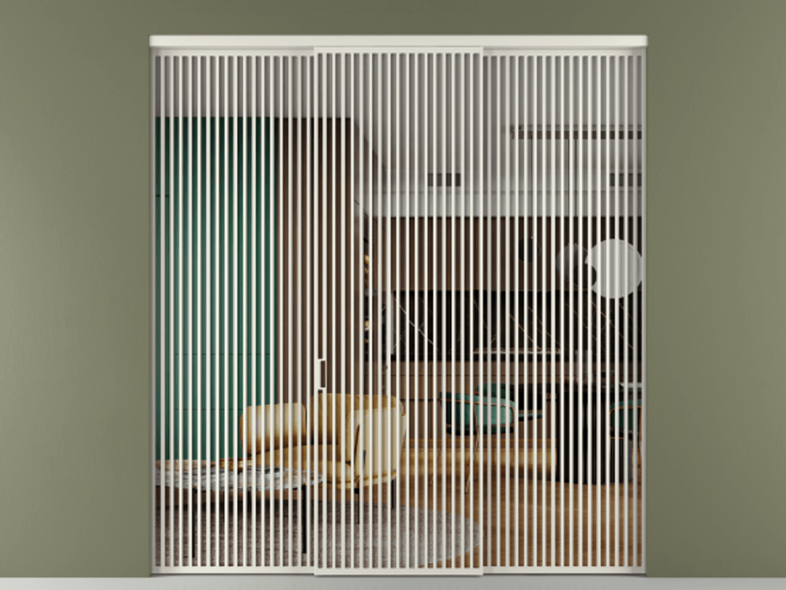 Перегородка Formato внутри проёма трёхстворчатая АЛПР 040.06 Алюминий Белый Прозрачное стекло "Crystal Vision", калёное Цена 3731460 AMD | Volhovec