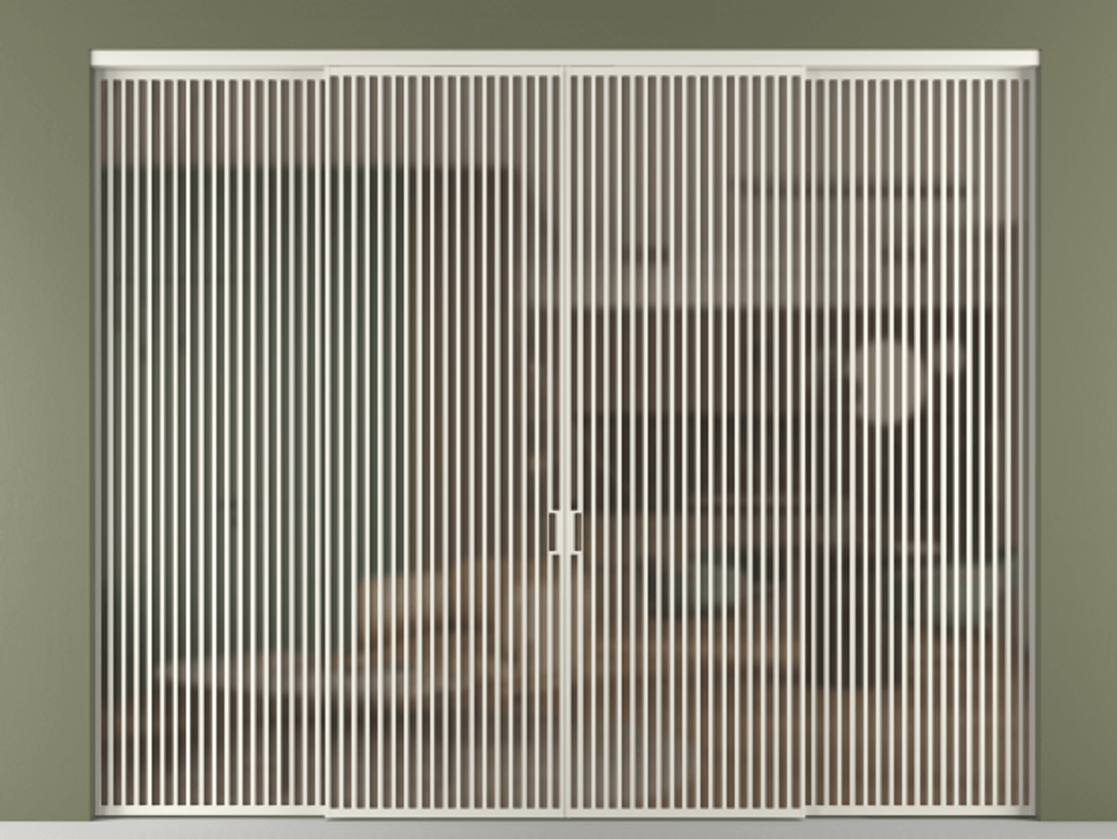 Перегородка Formato внутри проёма 4 створки АЛПР 040.06 Алюминий Белый Сатинированное бронзовое стекло, триплекс Цена 4198540 AMD  | Volhovec