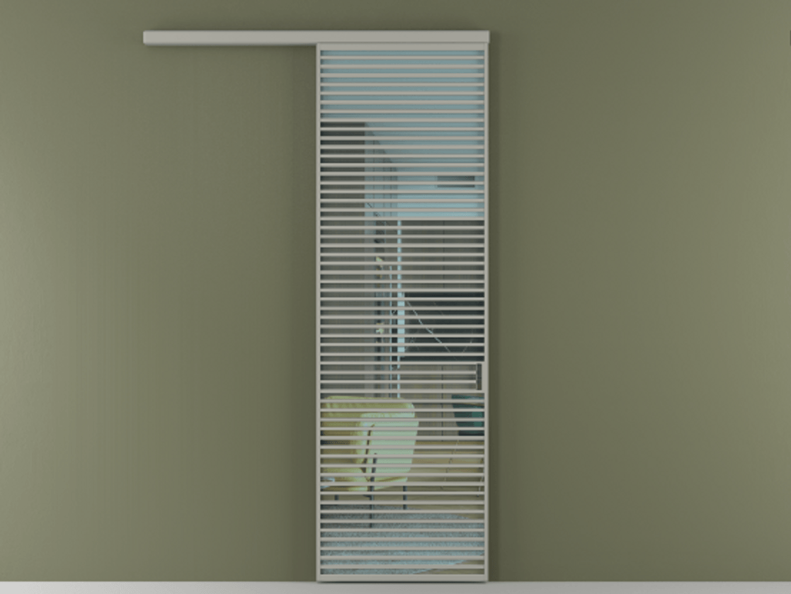 Перегородка Formato вдоль стены 1 створка АЛПР 040.07 Алюминий нейтральный серый Прозрачное голубое стекло, триплекс Цена 1244100 AMD  | Volhovec