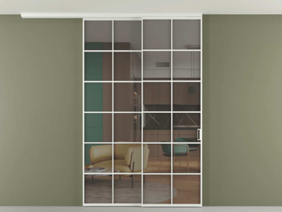 Перегородка Формато вдоль стены на потолок 2 створки с синхронным механизмом АЛПР 040.05 Алюминий белоснежный Прозрачное серое стекло, триплекс. Цена 1967250 AMD 1. Полотно 2 шт. (800/2100 мм)
2. Комплект установки раздвижной системы
3. Базовый комплект фурнитуры
4.Ручка Рондо. Фабрика дверей Волховец 8 (800) 551 43 19 Перегородка Формато вдоль стены на потолок 2 створки с синхронным механизмом АЛПР 040.05 Алюминий белоснежный Прозрачное серое стекло, триплекс Цена 1967250 AMD | Volhovec