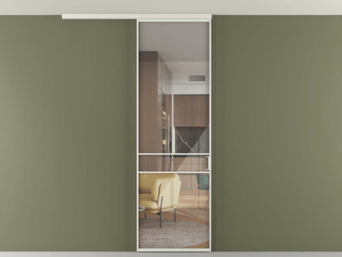 Перегородка Формато вдоль стены на потолок 1 створка АЛПР 040.02 Алюминий серый Рефлективное прозрачное стекло "Стопсол", калёное. Цена 724220 AMD 1. Полотно 2 шт. (800/2100 мм)
2. Комплект установки раздвижной системы
3. Базовый комплект фурнитуры
4.Ручка Рондо. Фабрика дверей Волховец 8 (800) 551 43 19 Перегородка Формато вдоль стены на потолок 1 створка АЛПР 040.02 Алюминий серый Рефлективное прозрачное стекло "Стопсол", калёное Цена 724220 AMD | Volhovec