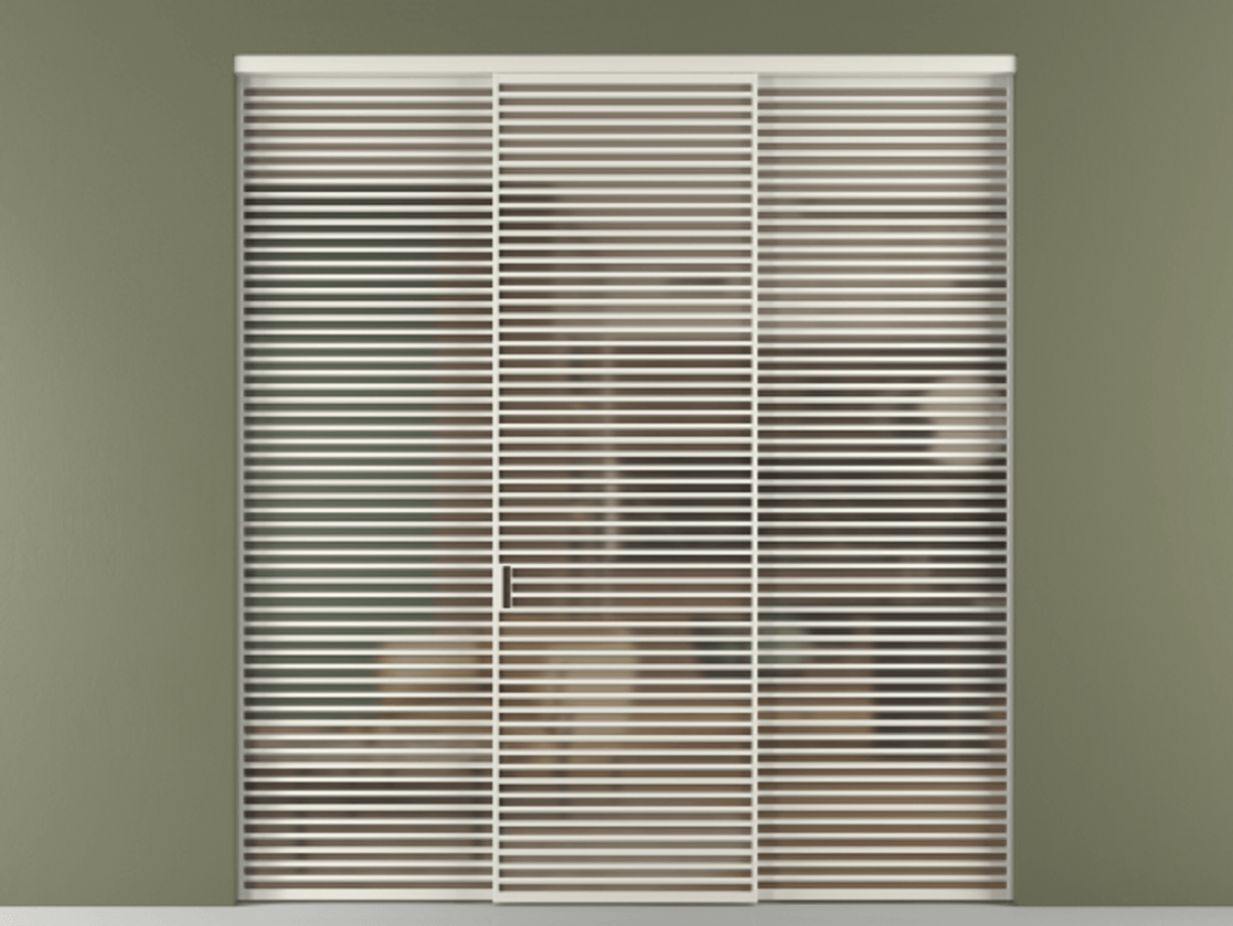 Перегородка Formato внутри проёма 3 створки АЛПР 040.07 Алюминий Белый Сатинированное бронзовое стекло, триплекс Цена 2953200 AMD | Volhovec