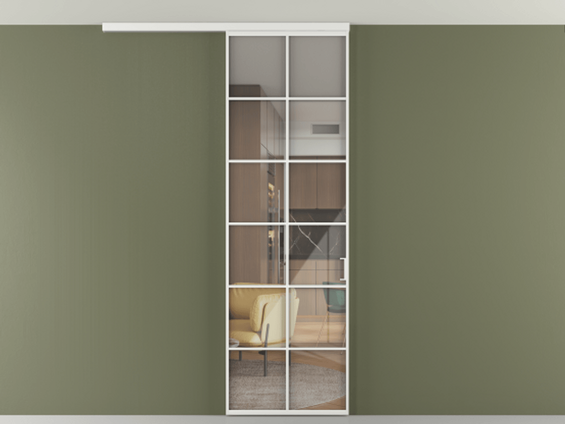 Перегородка Формато вдоль стены на потолок 1 створка АЛПР 040.05 Алюминий белоснежный Рефлективное прозрачное стекло "Стопсол", калёное. Цена 770520 AMD 1. Полотно 2 шт. (800/2100 мм)
2. Комплект установки раздвижной системы
3. Базовый комплект фурнитуры
4.Ручка Рондо. Фабрика дверей Волховец 8 (800) 551 43 19 Перегородка Формато вдоль стены на потолок 1 створка АЛПР 040.05 Алюминий белоснежный Рефлективное прозрачное стекло "Стопсол", калёное Цена 770520 AMD | Volhovec