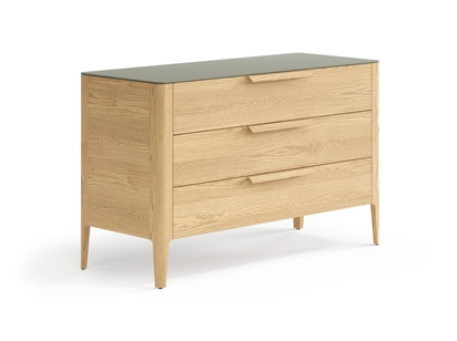 Мебель Комод Piega 3 ящика. Цвет Дуб соломенный матовый. Материал Массив дуба матовый. Коллекция Комод Piega 3 ящика. Картинка.