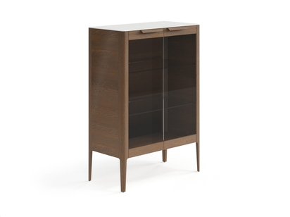 Мебель Витрина Piega. Цвет Дуб туманный матовый. Материал Массив дуба матовый. Коллекция Витрина Piega. Картинка.