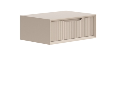 Мебель Тумба подвесная прикроватная Velvet 1 ящик. Цвет Матовый бисквитный. Материал Гладкая эмаль. Коллекция Тумба подвесная прикроватная Velvet 1 ящик. Картинка.