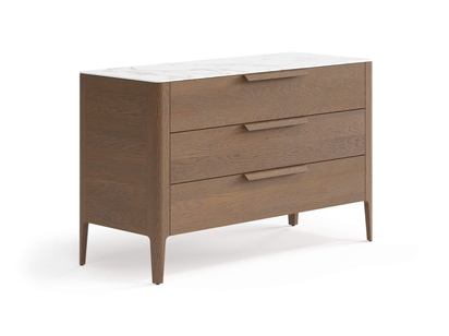 Мебель Комод Piega 3 ящика. Цвет Дуб туманный матовый. Материал Массив дуба матовый. Коллекция Комод Piega 3 ящика. Картинка.