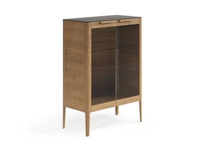 Мебель Витрина Piega. Цвет Дуб мускатный матовый. Материал Массив дуба матовый. Коллекция Витрина Piega. Картинка.