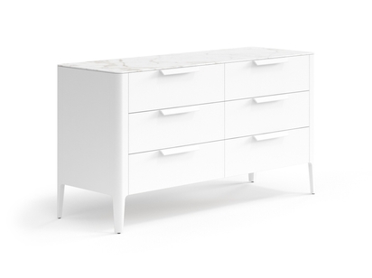 Мебель Комод Piega 6 ящиков. Цвет Матовый светло-серый. Материал Гладкая эмаль. Коллекция Комод Piega 6 ящиков. Картинка.