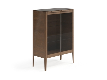 Мебель Витрина Piega. Цвет Дуб туманный матовый. Материал Массив дуба матовый. Коллекция Витрина Piega. Картинка.