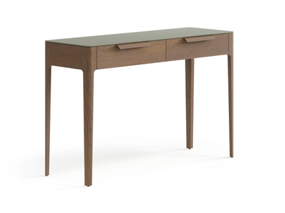 Мебель Консоль Piega 2 ящика. Цвет Дуб туманный матовый. Материал Массив дуба матовый. Коллекция Консоль Piega 2 ящика. Картинка.