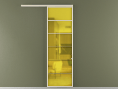 Алюминевая перегородка vd1_04_ Алюминий бежево-серый Сатинированное жёлтое стекло, триплекс, 6мм. Цвет Алюминий бежево-серый. Материал Алюминий в эмали. Коллекция Перегородка Formato вдоль стены одностворчатая. Фото. Алюминевая перегородка vd1_04_ Алюминий бежево-серый Сатинированное жёлтое стекло, триплекс, 6мм. Цвет Алюминий бежево-серый. Материал Алюминий в эмали. Коллекция Перегородка Formato вдоль стены одностворчатая. Картинка.