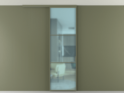 Алюминевая перегородка АЛПР 040.03_АОТ_САТ ГОЛ_new. Цвет Алюминий оливковый тёмный. Материал Алюминий в эмали. Коллекция Перегородка Formato вдоль стены на потолок одностворчатая. Фото. Алюминевая перегородка АЛПР 040.03_АОТ_САТ ГОЛ_new. Цвет Алюминий оливковый тёмный. Материал Алюминий в эмали. Коллекция Перегородка Formato вдоль стены на потолок одностворчатая. Картинка.