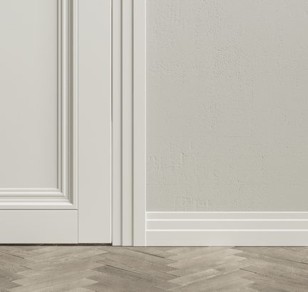 Плинтус Плинтус Каскадный. Цвет Матовый белоснежный. Коллекция Плинтус Каскадный. Картинка.