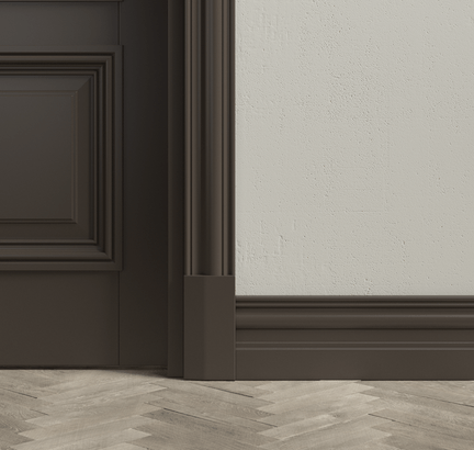 Плинтус Плинтус Высокий классический. Цвет Бук антрацит. Коллекция Плинтус Высокий классический. Картинка.