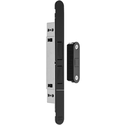 Фурнитура для дверей Замок AGB Touch с ответной планкой. Цвет Чёрный. Коллекция Замок AGB Touch с ответной планкой. Картинка.
