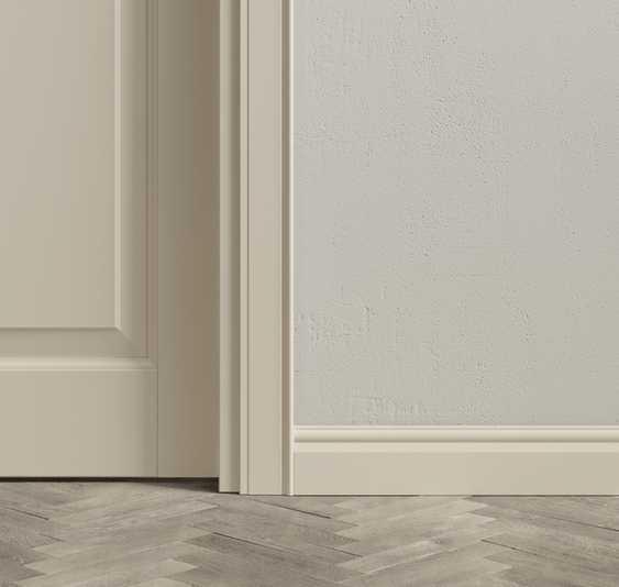 Плинтус Плинтус Классический. Цвет Матовый бежево-серый. Коллекция Плинтус Классический. Картинка.